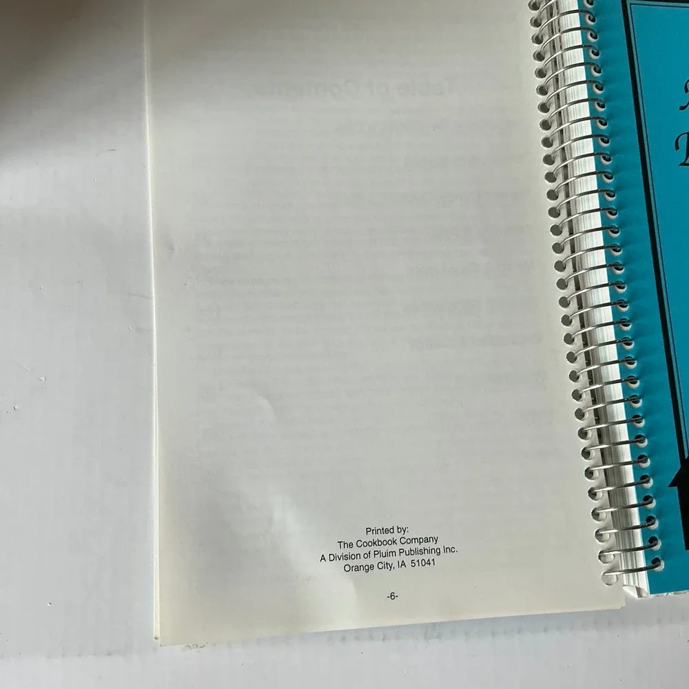 St. Catherine's Vintage Centennial Cookbook Oyens Iowa Spiral Bound 2000